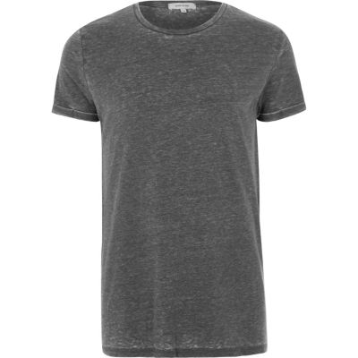 Grey burnout T-shirt